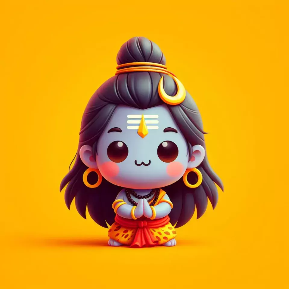 cute lord shiva isolated on white orange green red blue colourful studio background Maha Shivratri () cute shiva images