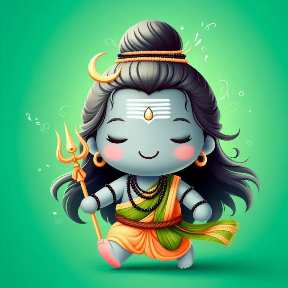 cute lord shiva isolated on white orange green red blue colourful studio background Maha Shivratri () cute shiva images