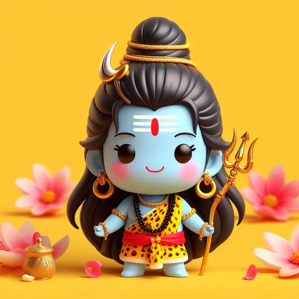 cute lord shiva isolated on white orange green red blue colourful studio background Maha Shivratri () cute shiva images