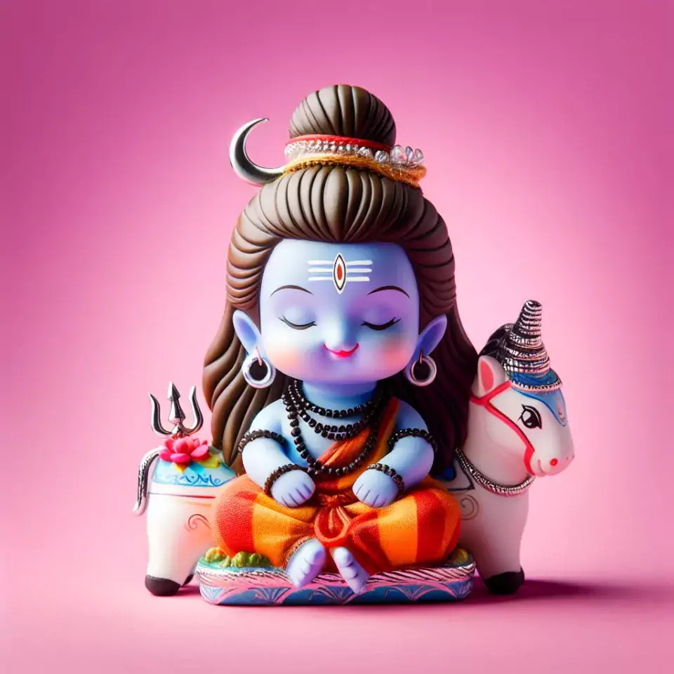 cute lord shiva isolated on white orange green red blue colourful studio background Maha Shivratri () cute shiva images