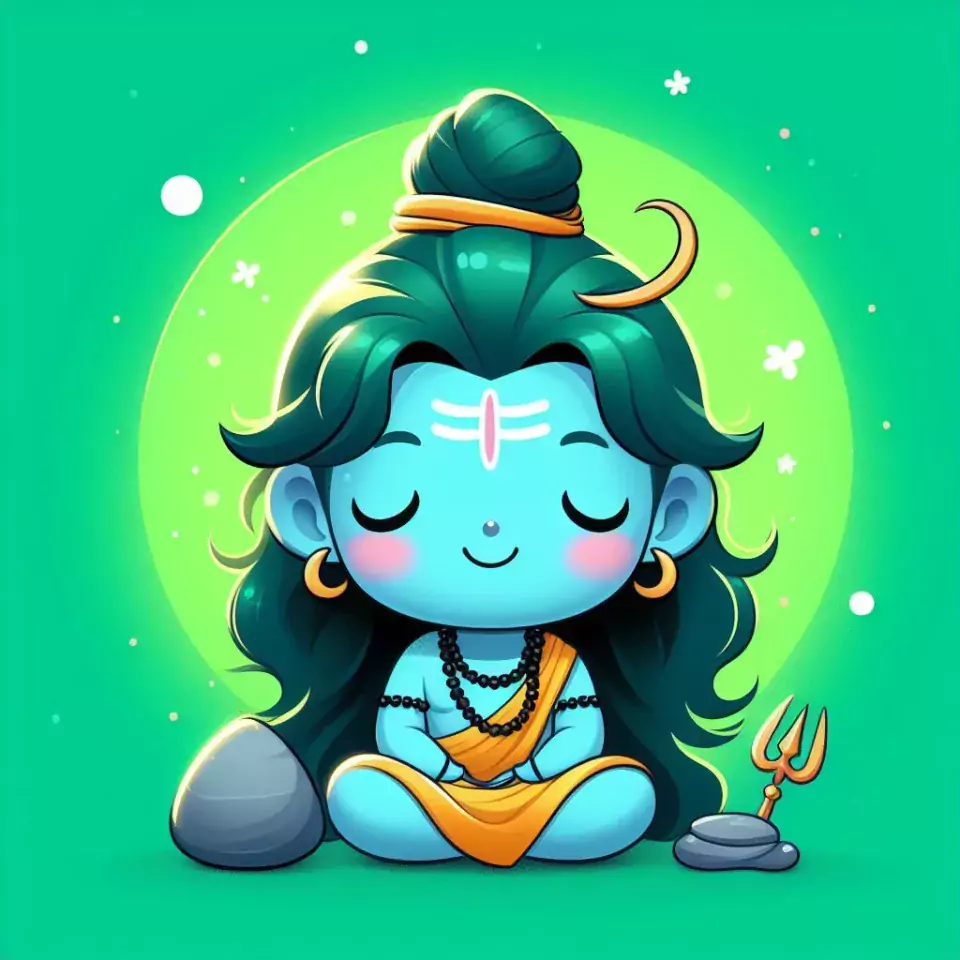 cute lord shiva isolated on white orange green red blue colourful studio background Maha Shivratri () cute shiva images