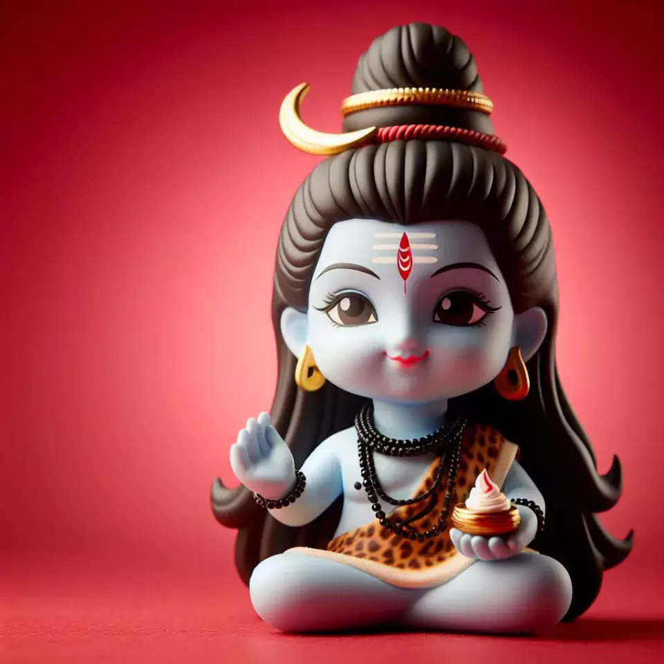 cute lord shiva isolated on white orange green red blue colourful studio background Maha Shivratri () cute shiva images