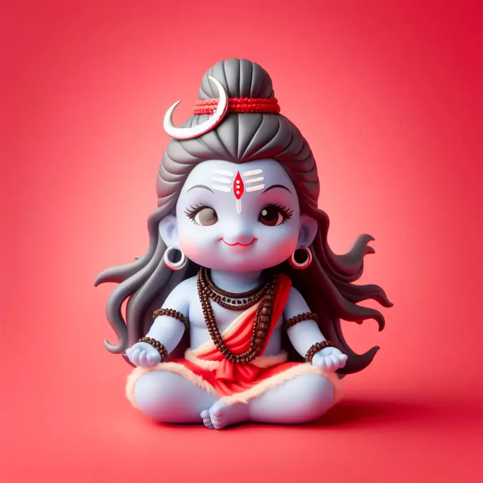 cute lord shiva isolated on white orange green red blue colourful studio background Maha Shivratri () cute shiva images