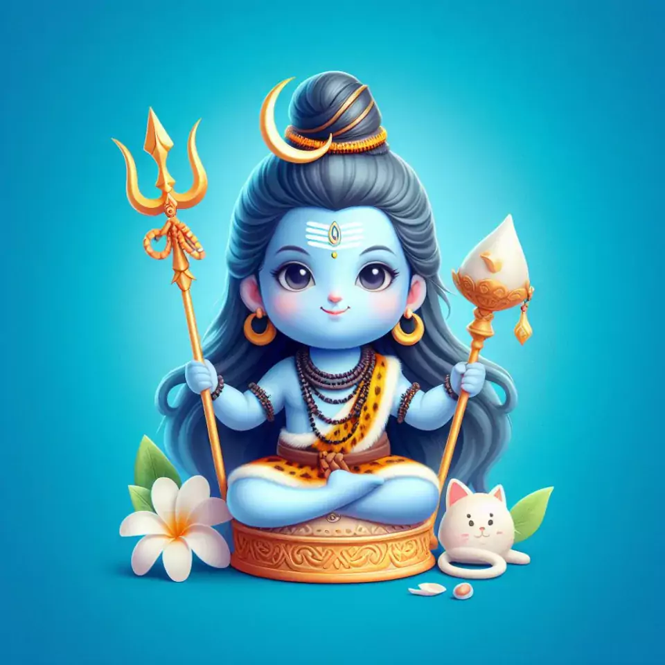 cute lord shiva isolated on white orange green red blue colourful studio background Maha Shivratri () cute shiva images