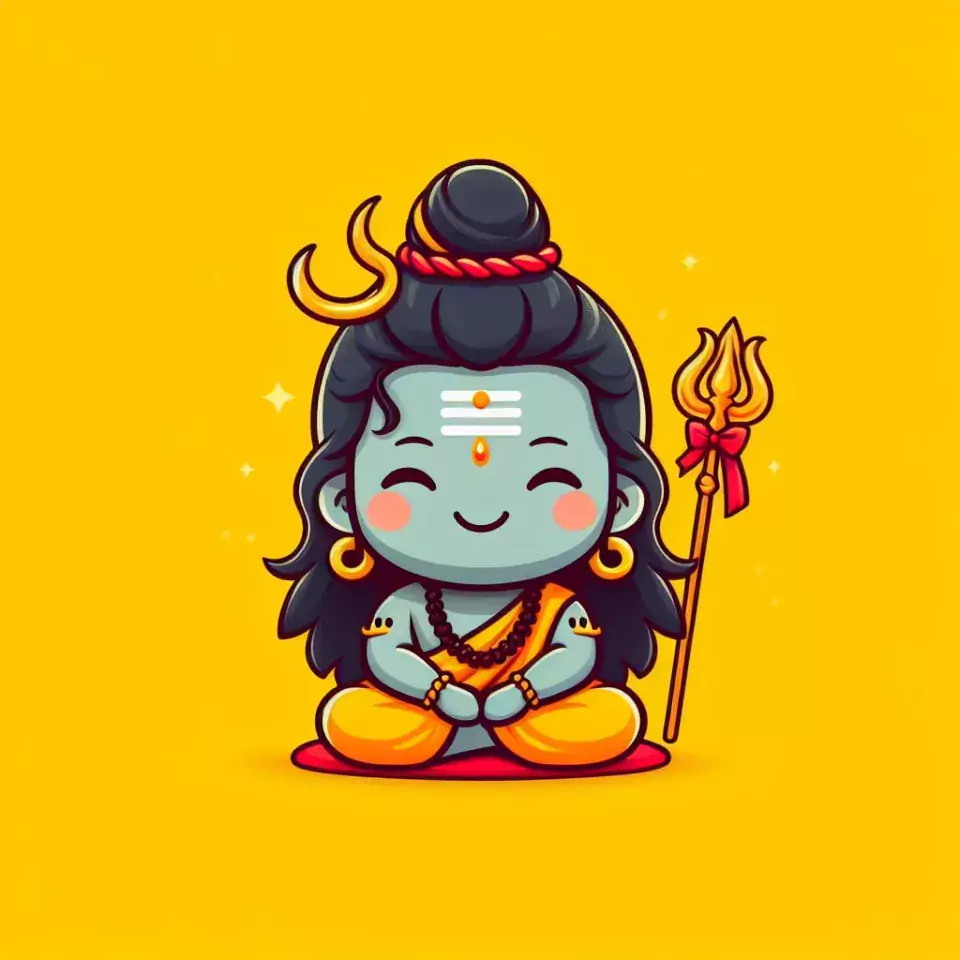 cute lord shiva isolated on white orange green red blue colourful studio background Maha Shivratri () cute shiva images