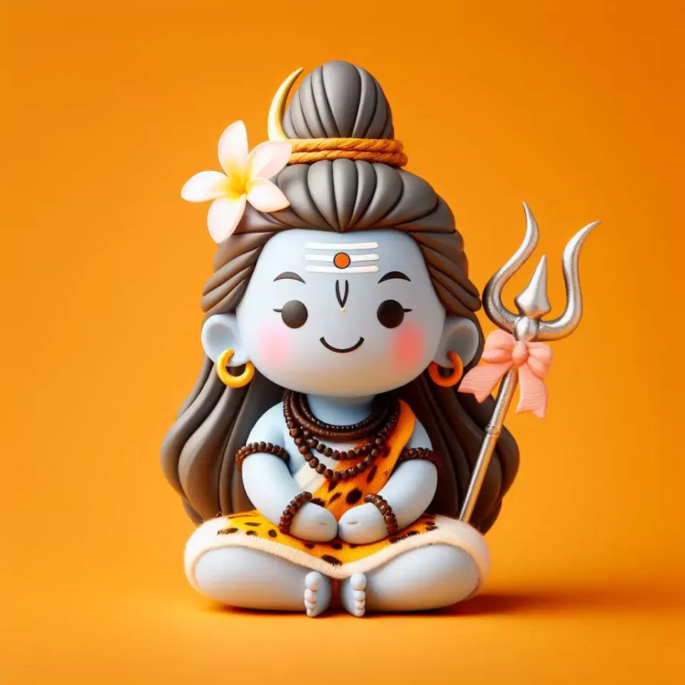 cute lord shiva isolated on white orange green red blue colourful studio background Maha Shivratri () cute shiva images