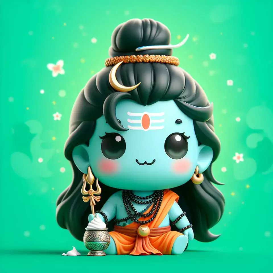 cute lord shiva isolated on white orange green red blue colourful studio background Maha Shivratri () cute shiva images