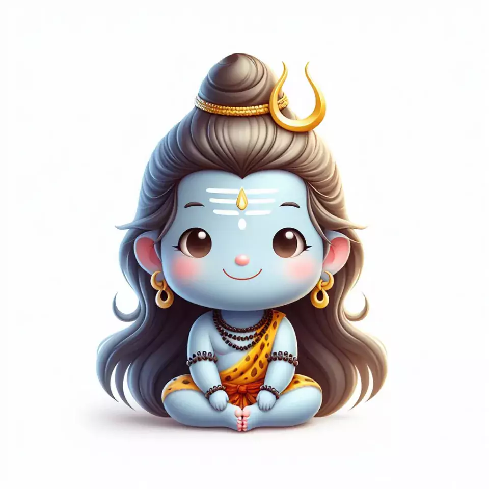 cute lord shiva isolated on white orange green red blue colourful studio background Maha Shivratri () cute shiva images