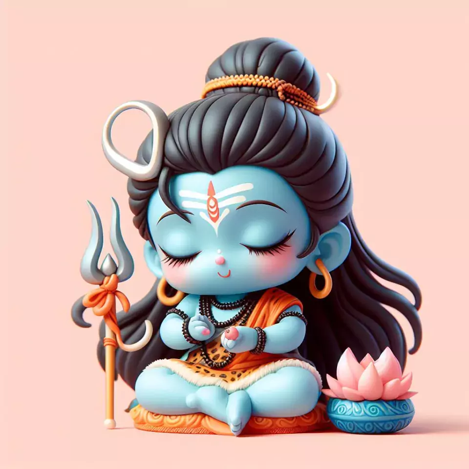 cute lord shiva isolated on white orange green red blue colourful studio background Maha Shivratri () cute shiva images