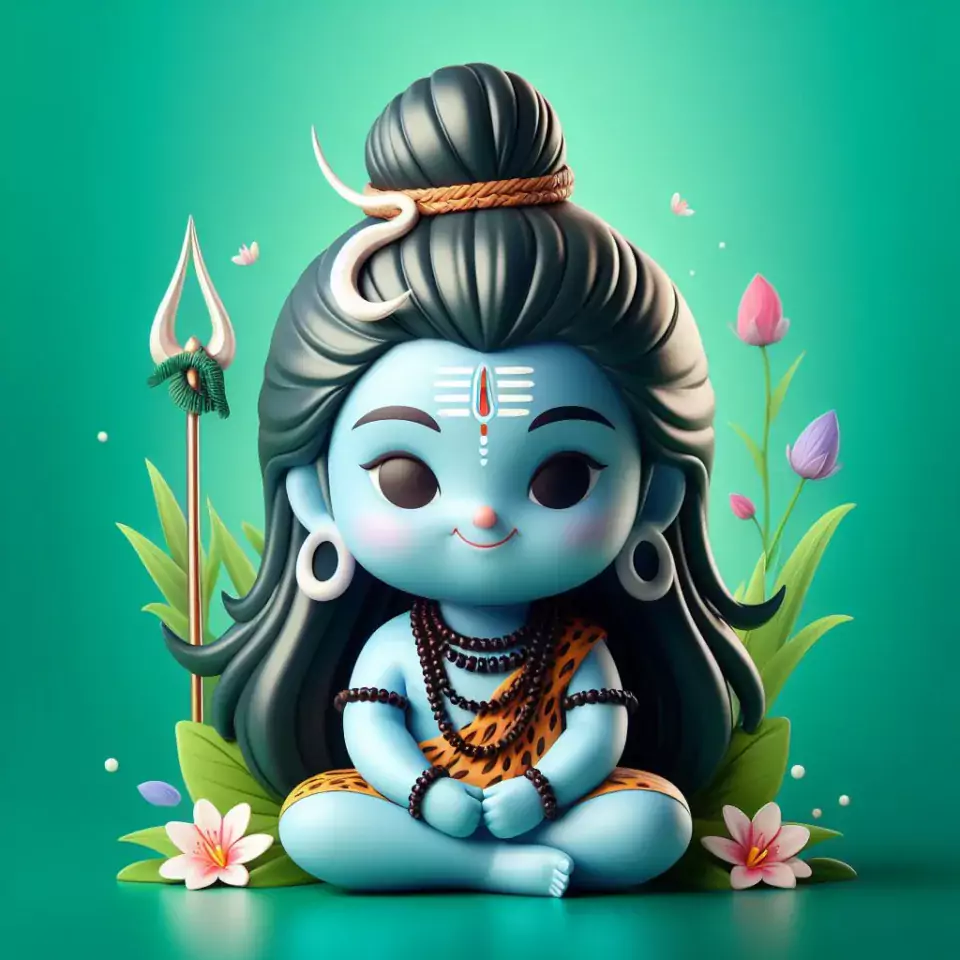 cute lord shiva isolated on white orange green red blue colourful studio background Maha Shivratri () cute shiva images