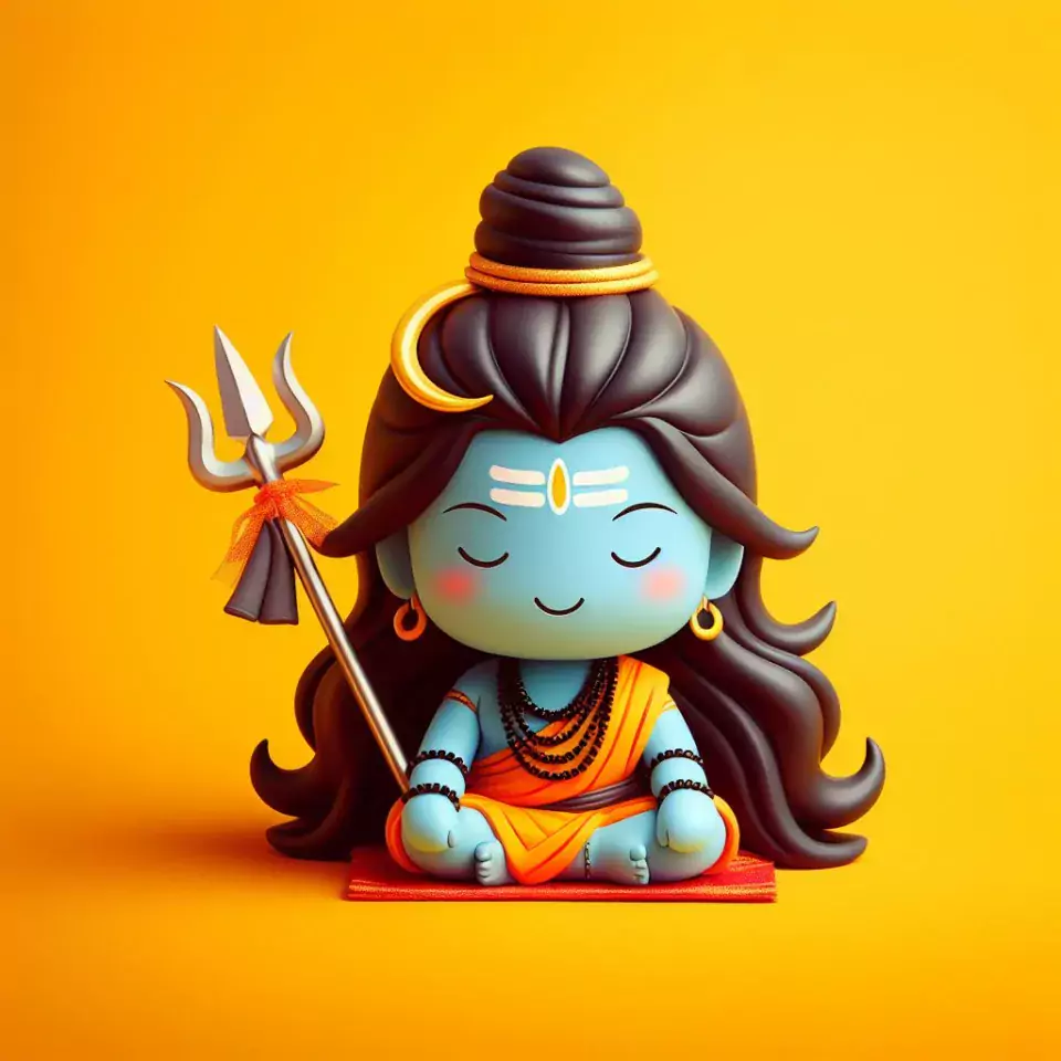 cute lord shiva isolated on white orange green red blue colourful studio background Maha Shivratri () cute shiva images