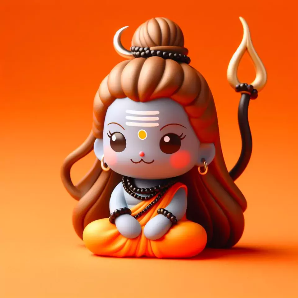 cute lord shiva isolated on white orange green red blue colourful studio background Maha Shivratri () cute shiva images