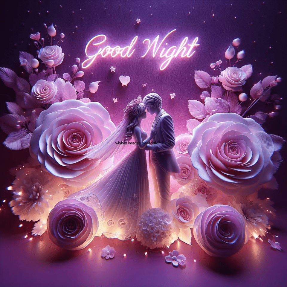 good night image amazing rose and lavender flower images with colour night stars and candles night vibes ()