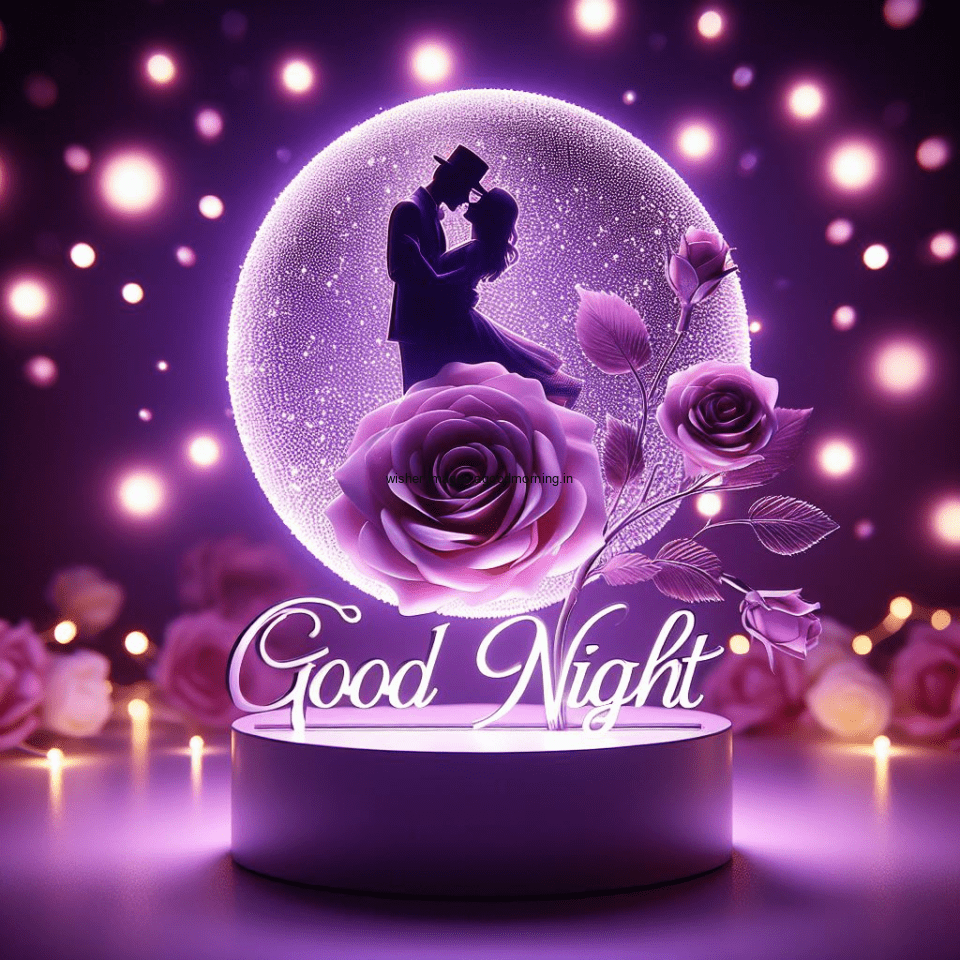 good night image amazing rose and lavender flower images with colour night stars and candles night vibes ()