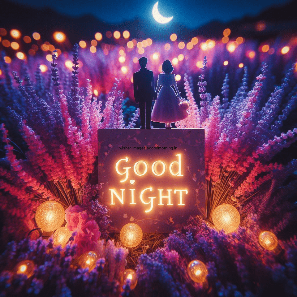 good night image amazing rose and lavender flower images with colour night stars and candles night vibes ()