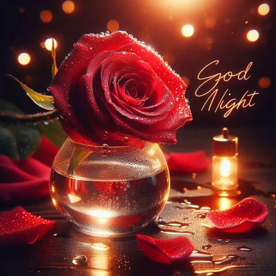 good night image amazing rose and lavender flower images with colour night stars and candles night vibes ()