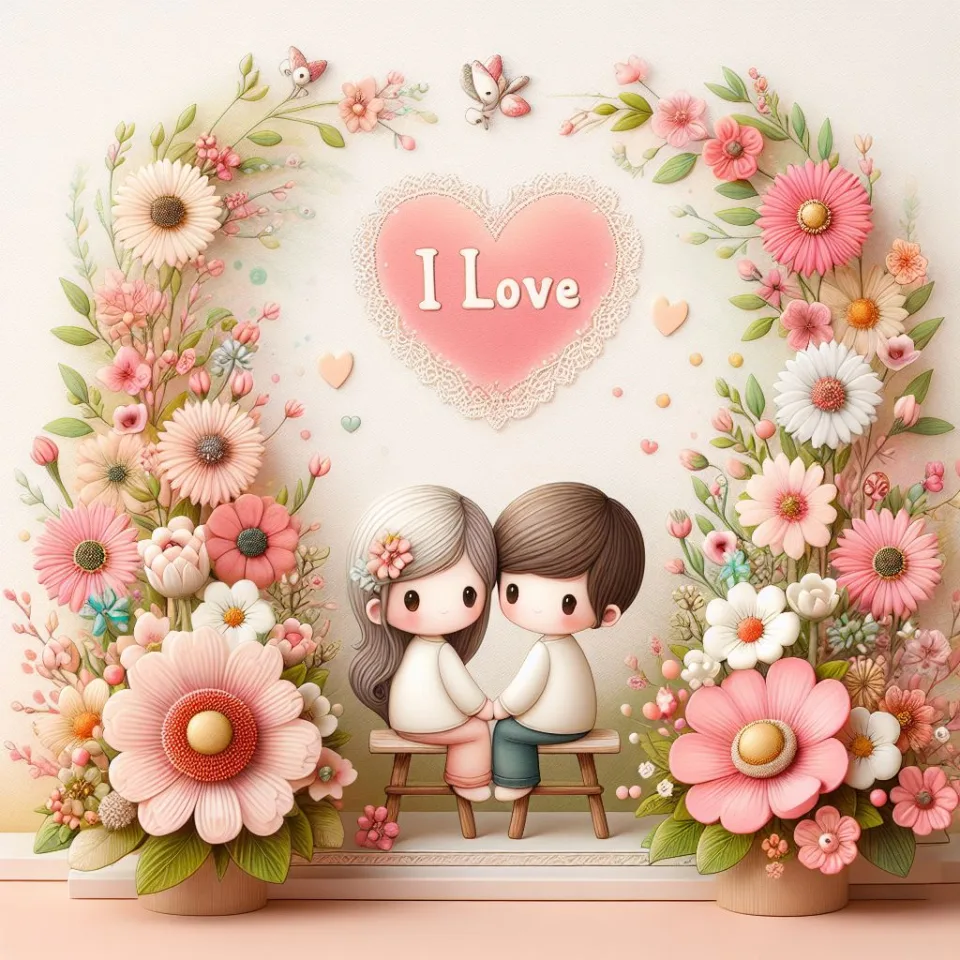 i love you images with beautiful background couple love lovly couple garden ()