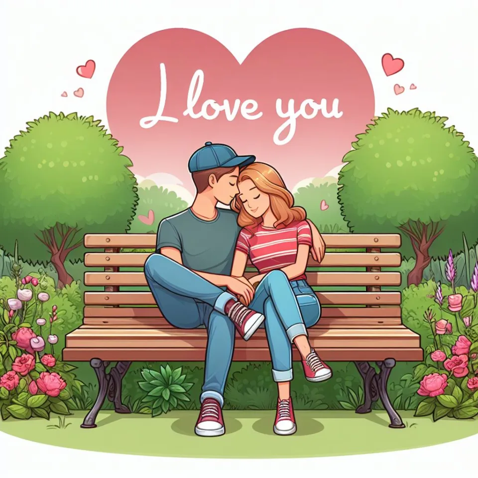 i love you images with beautiful background couple love lovly couple garden ()