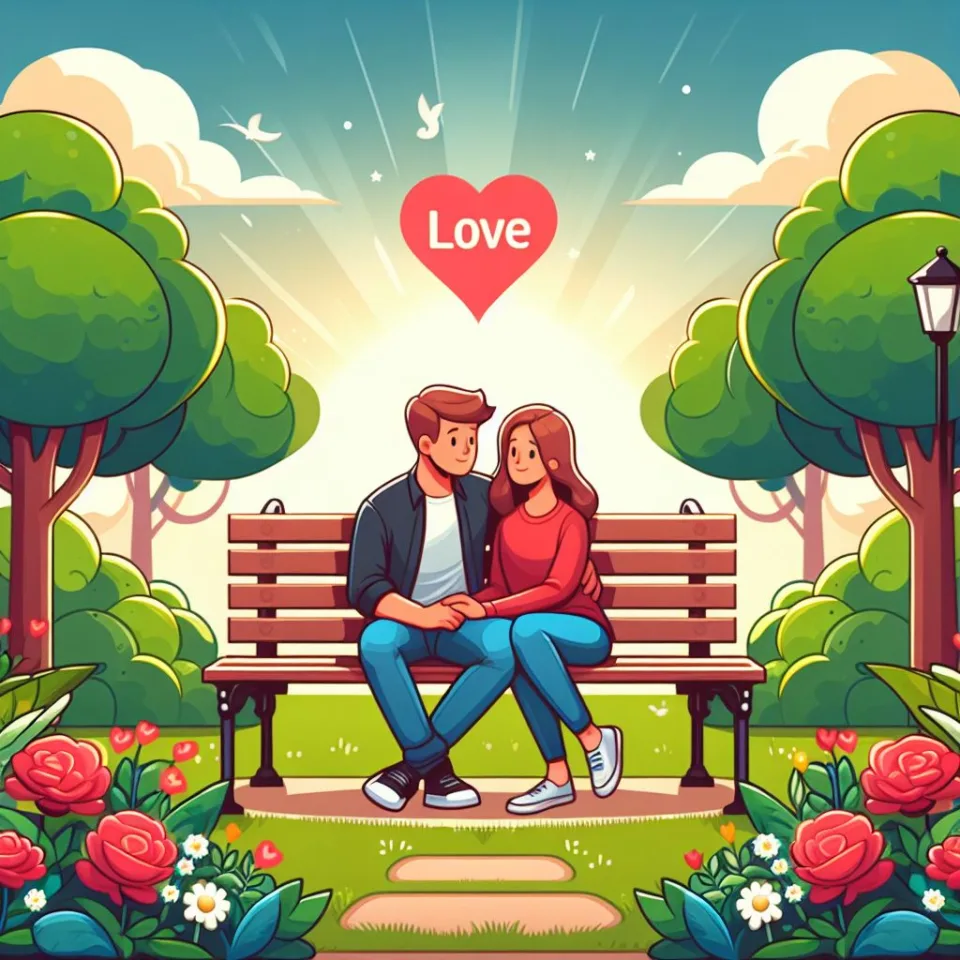 i love you images with beautiful background couple love lovly couple garden ()