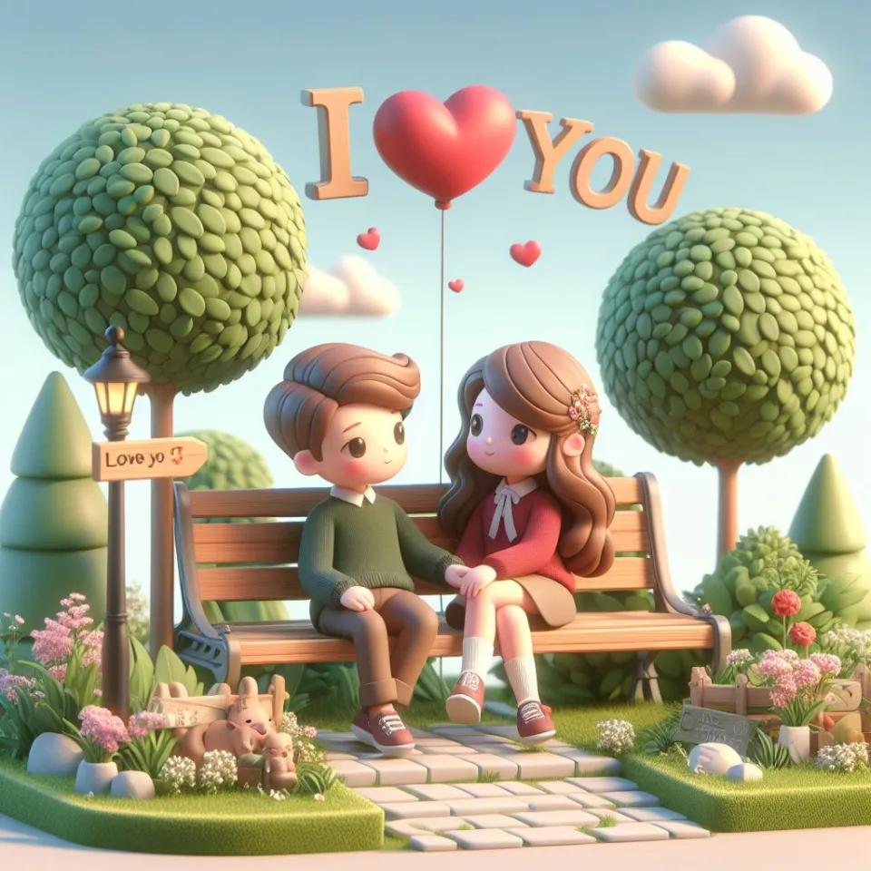 i love you images with beautiful background couple love lovly couple garden ()