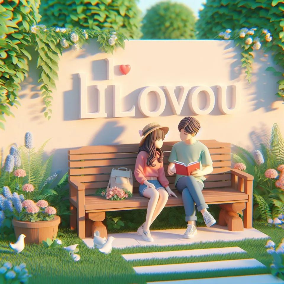 i love you images with beautiful background couple love lovly couple garden ()