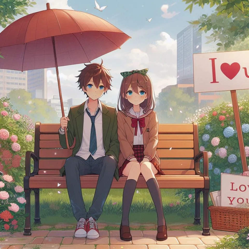 i love you images with beautiful background couple love lovly couple garden ()