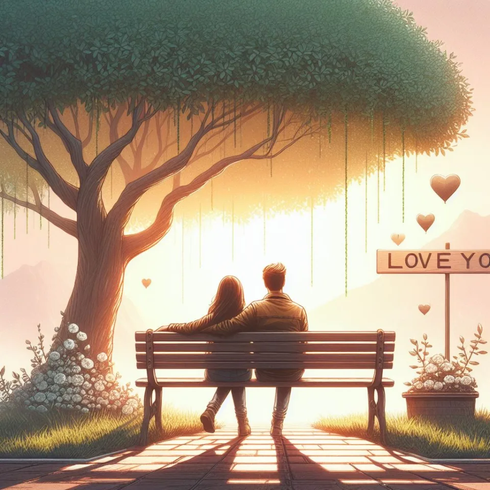 i love you images with beautiful background couple love lovly couple garden ()