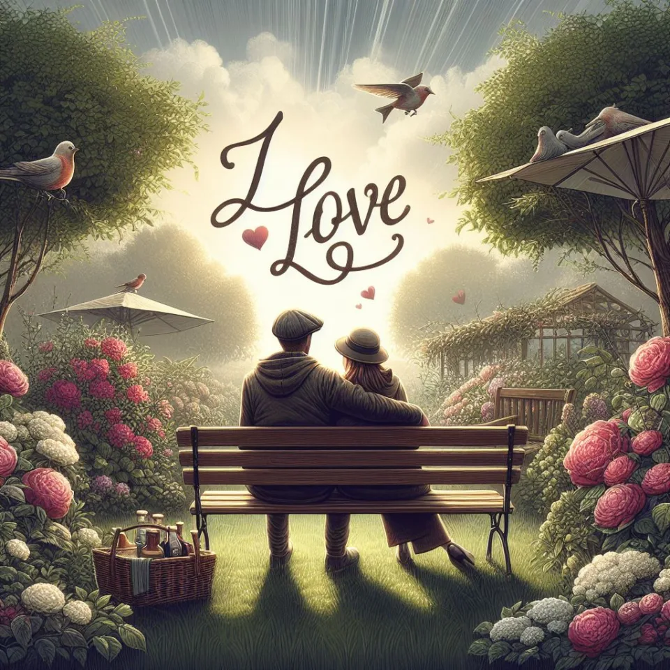 i love you images with beautiful background couple love lovly couple garden ()