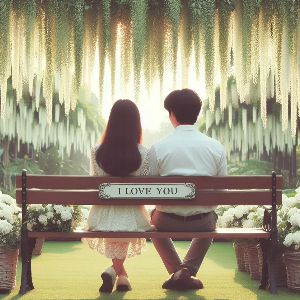 i love you images with beautiful background couple love lovly couple garden ()