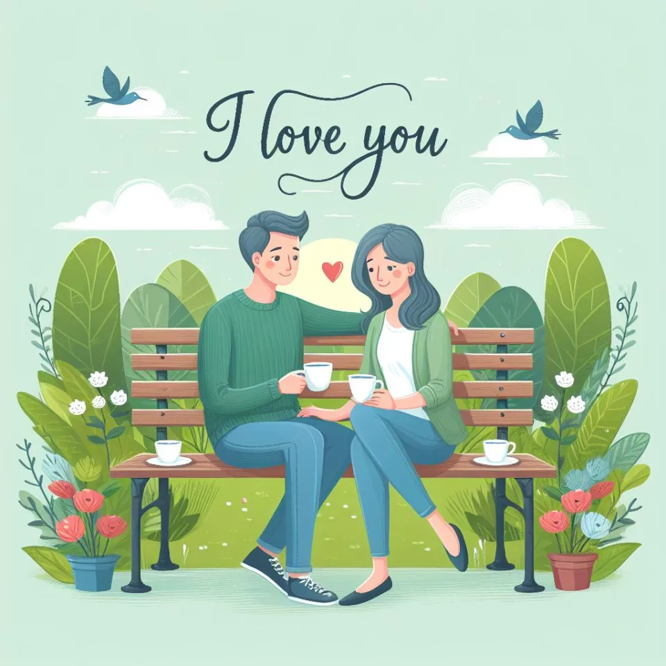 i love you images with beautiful background couple love lovly couple garden ()