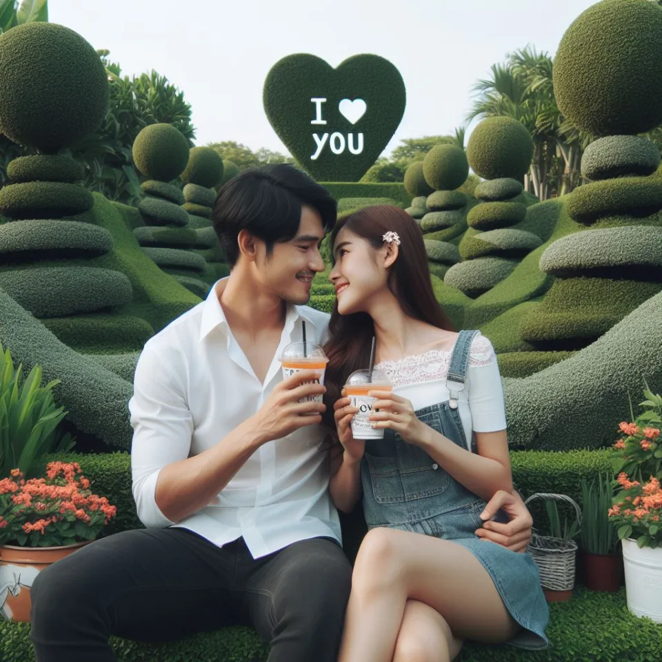 i love you images with beautiful background couple love lovly couple garden ()