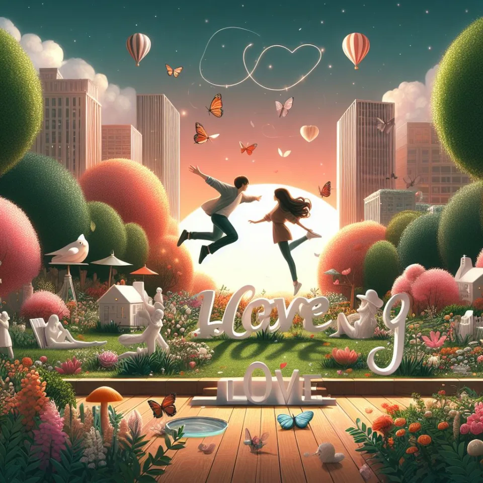 i love you images with beautiful background couple love lovly couple garden ()