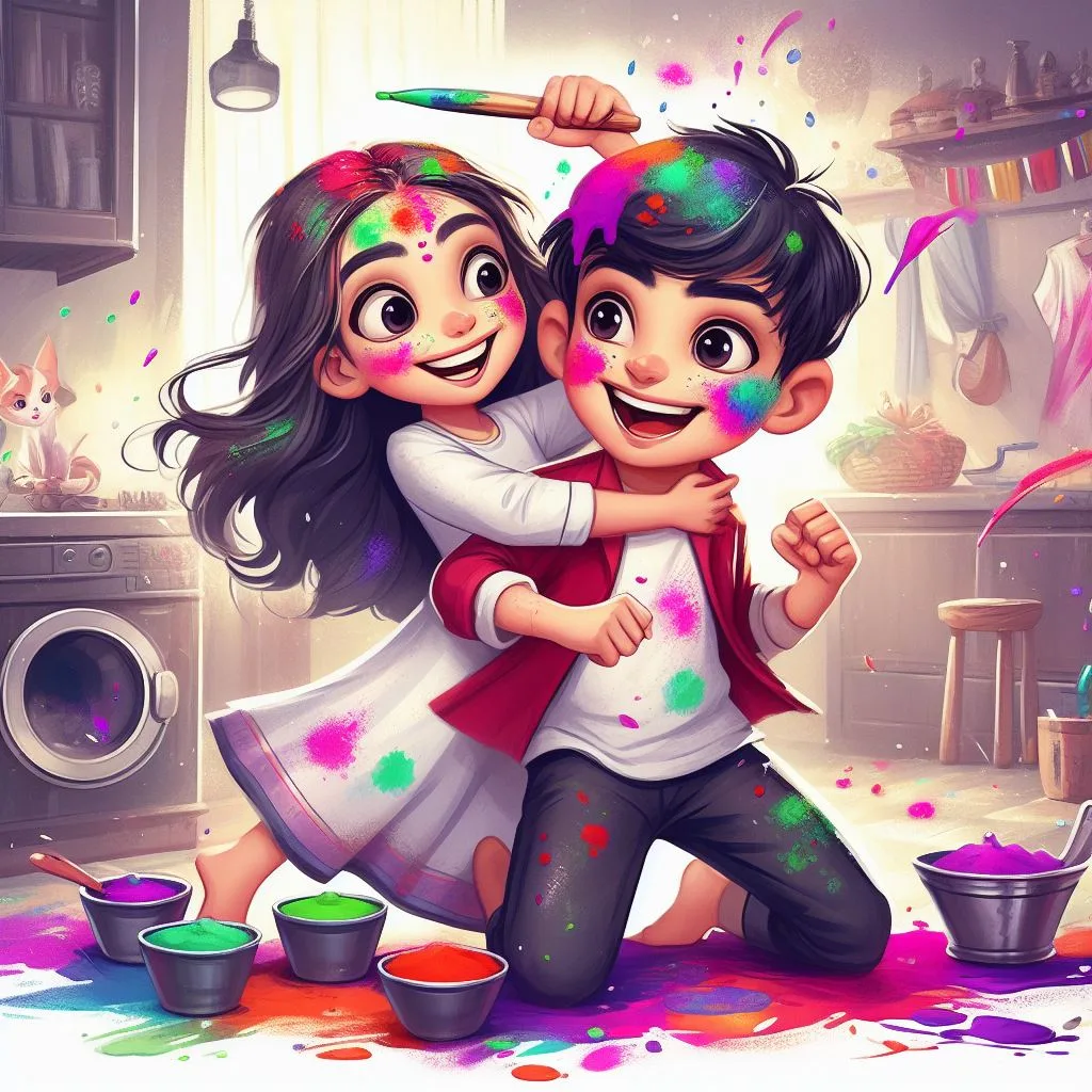 100+ Happy Holi images & Free download 2 Happy holi HD images cute couple with colourfull enjoy with colour ()