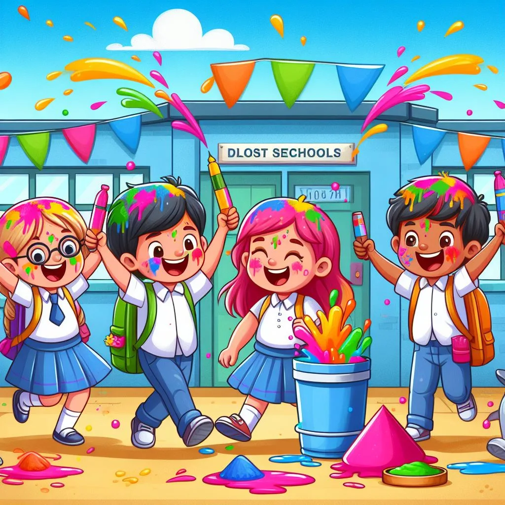 Happy holi images with colourful vibes with boy krishan boy cartoon images ()