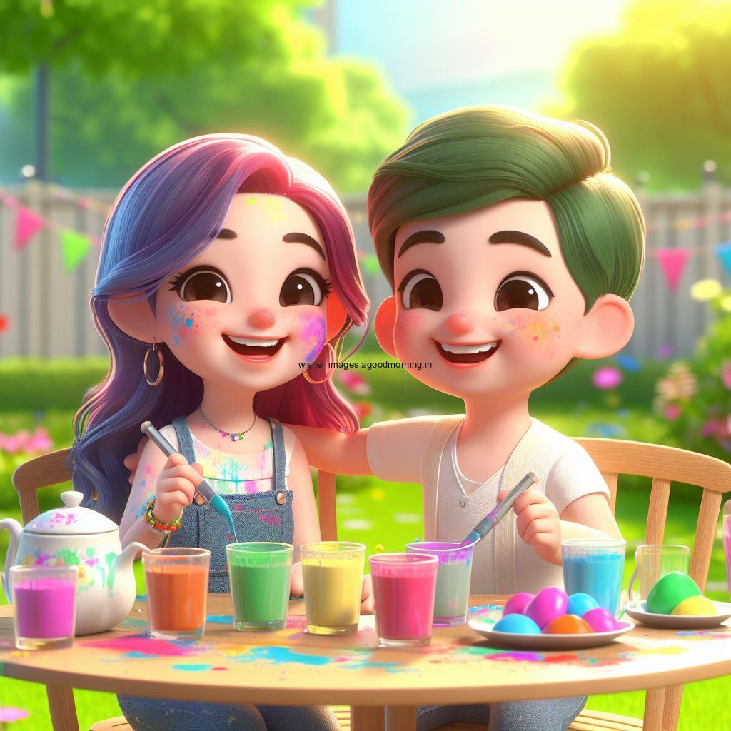 couple image happy holi images garden gradient