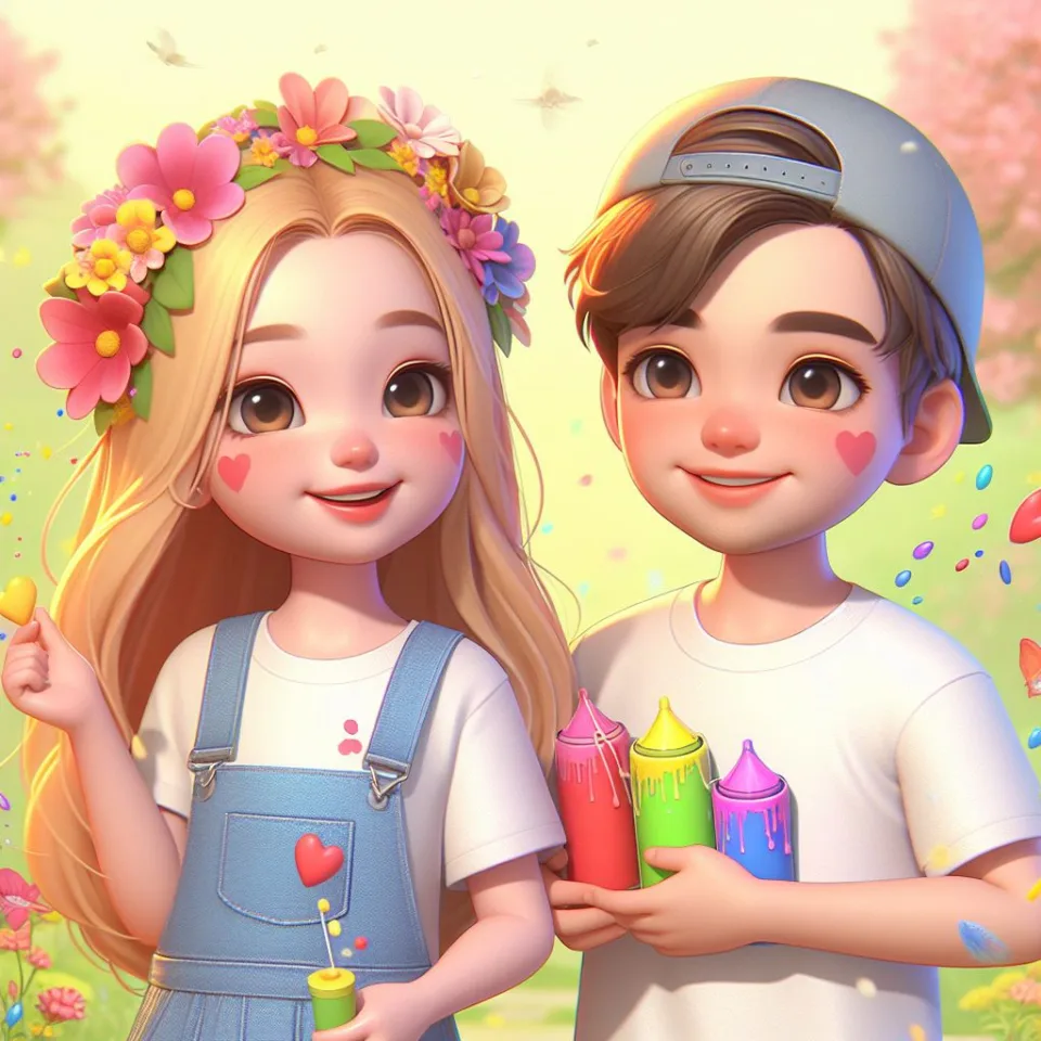 couple image happy holi images garden gradient