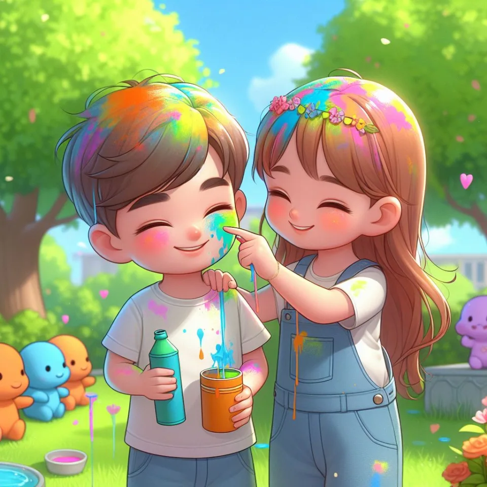 couple image happy holi images garden gradient