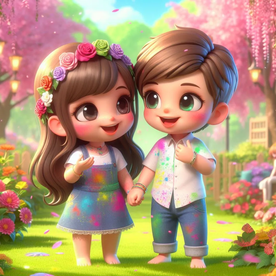 couple image happy holi images garden gradient