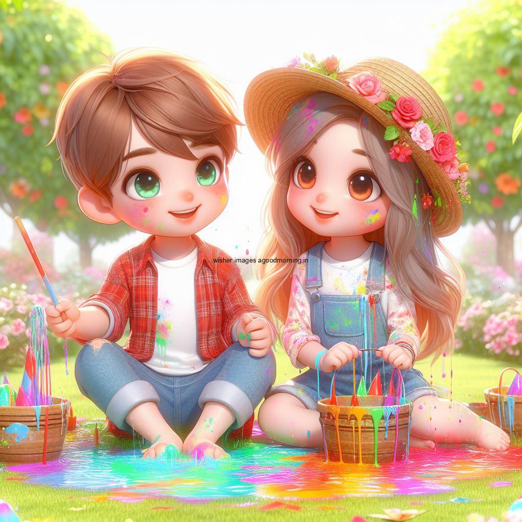 couple image happy holi images garden gradient