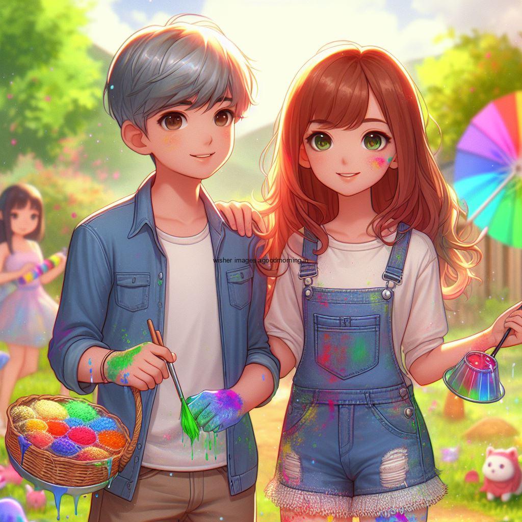 couple image happy holi images garden gradient