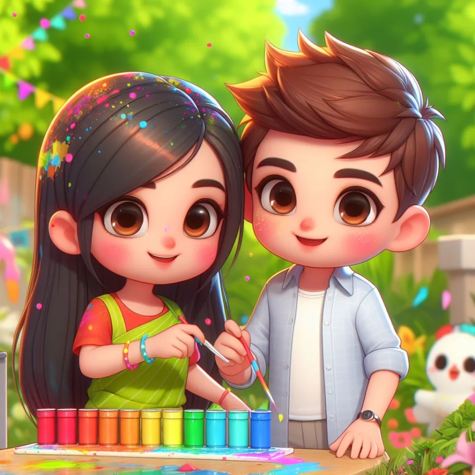 couple image happy holi images garden gradient