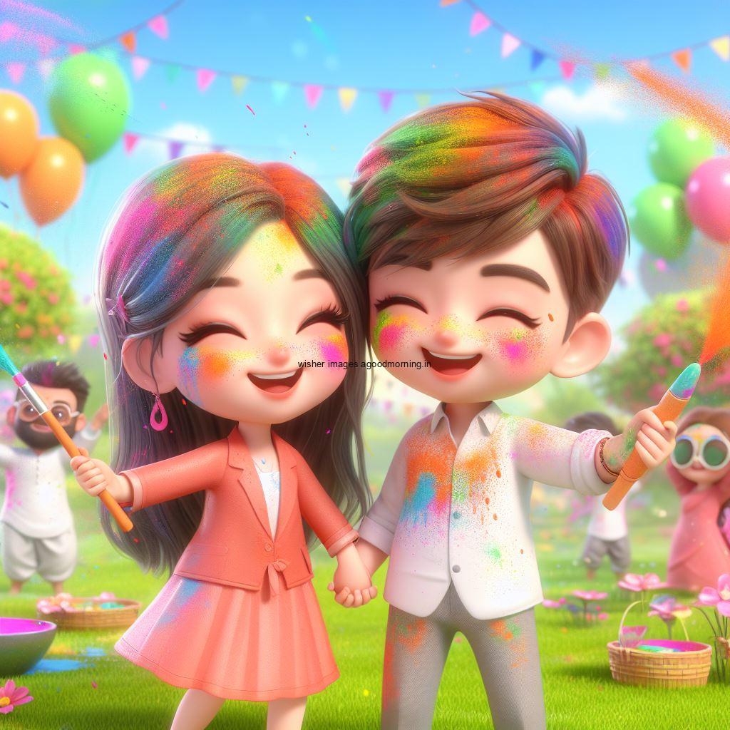 couple image happy holi images garden gradient