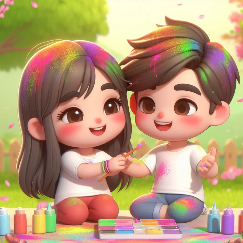 couple image happy holi images garden gradient