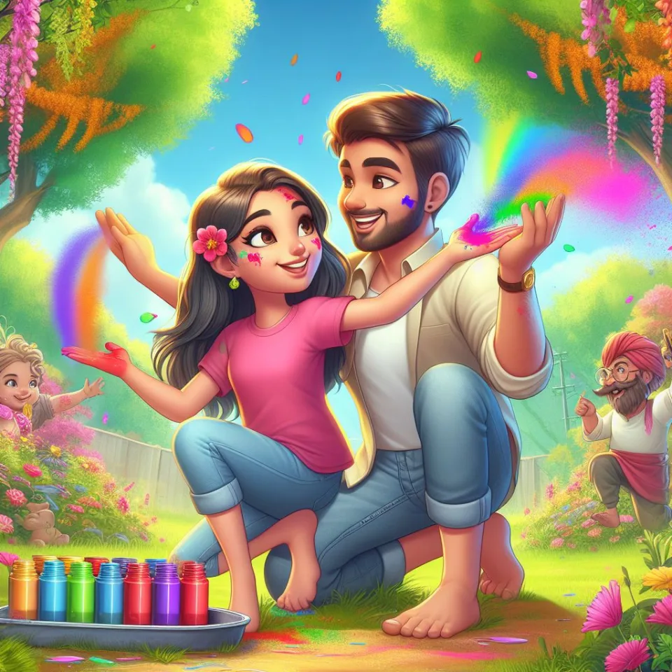 couple image happy holi images garden gradient