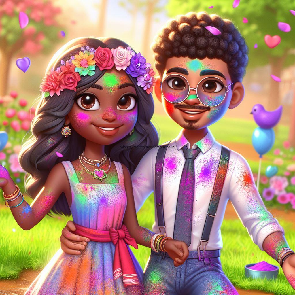 couple image happy holi images garden gradient