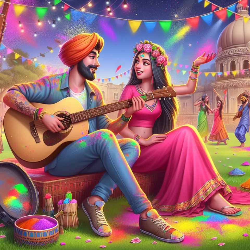 couple image happy holi images garden gradient