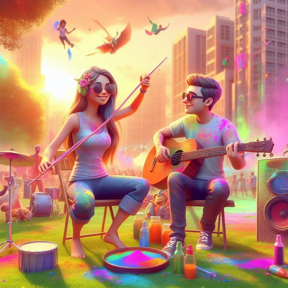 couple image happy holi images garden gradient