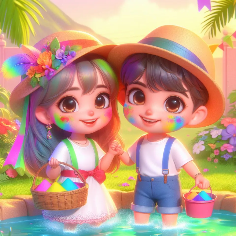 couple image happy holi images garden gradient