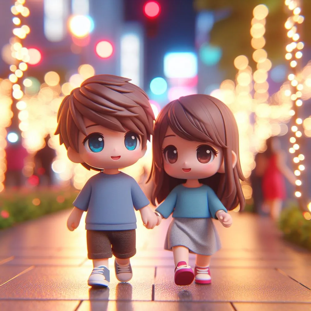 love images cute couple mini cute girl and mini boy with cartoon boy ()