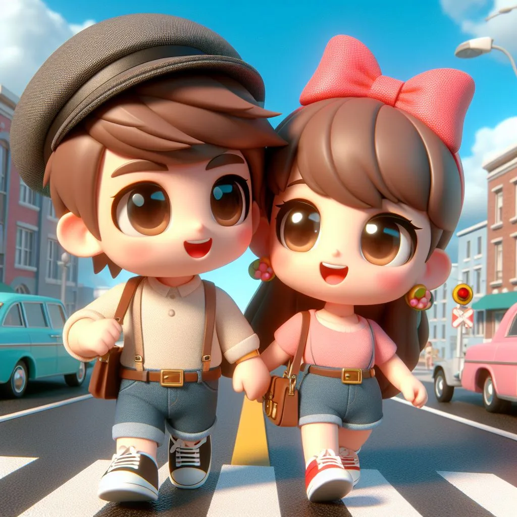 love images cute couple mini cute girl and mini boy with cartoon boy ()